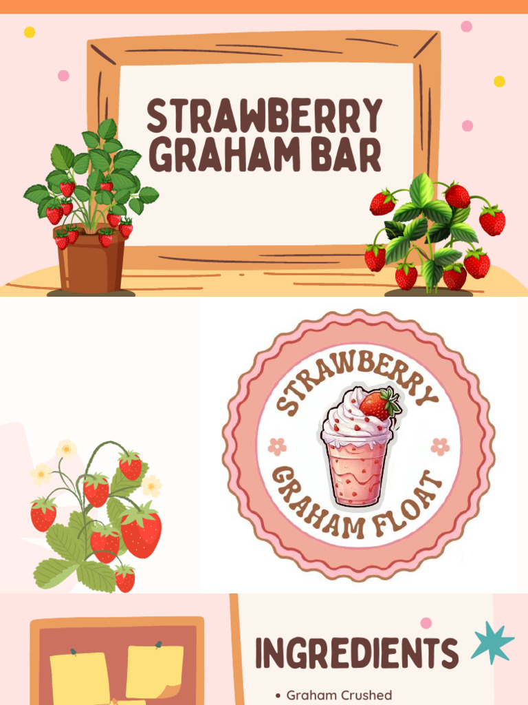 Strawberry Graham Float Recipe | PDF | Milk | Desserts