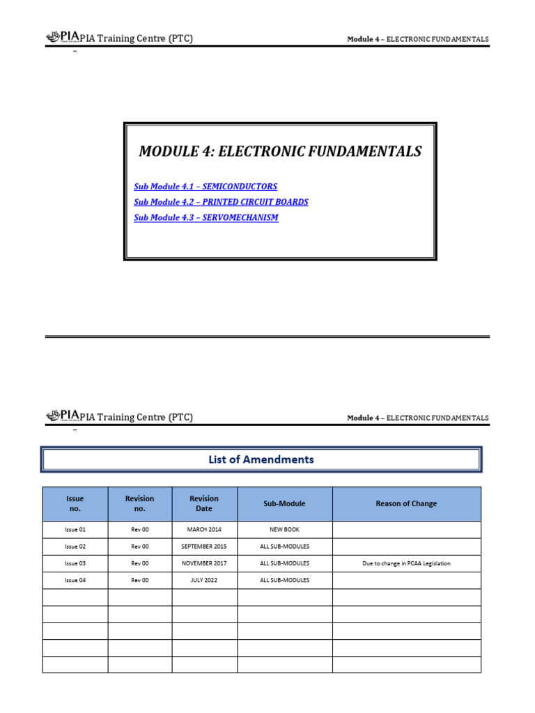 Electronic Fundamentals Training Module | PDF | P–N Junction ...