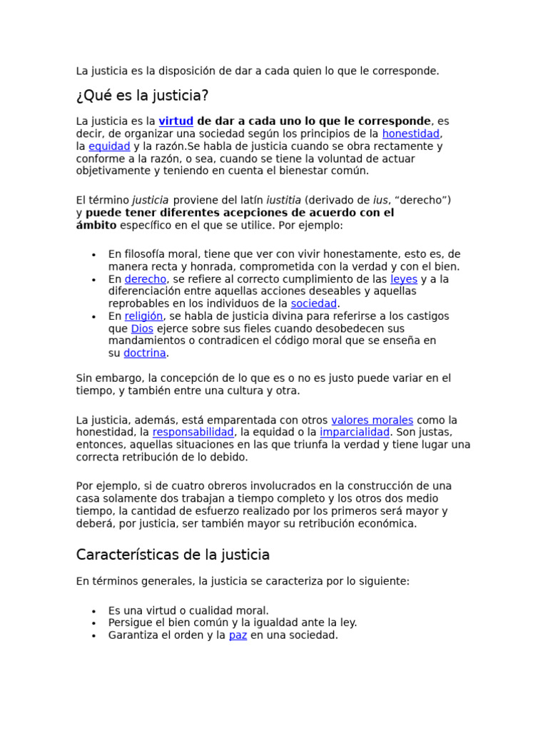 Concepto y Tipos de Justicia | PDF | Justicia | Crimen y violencia