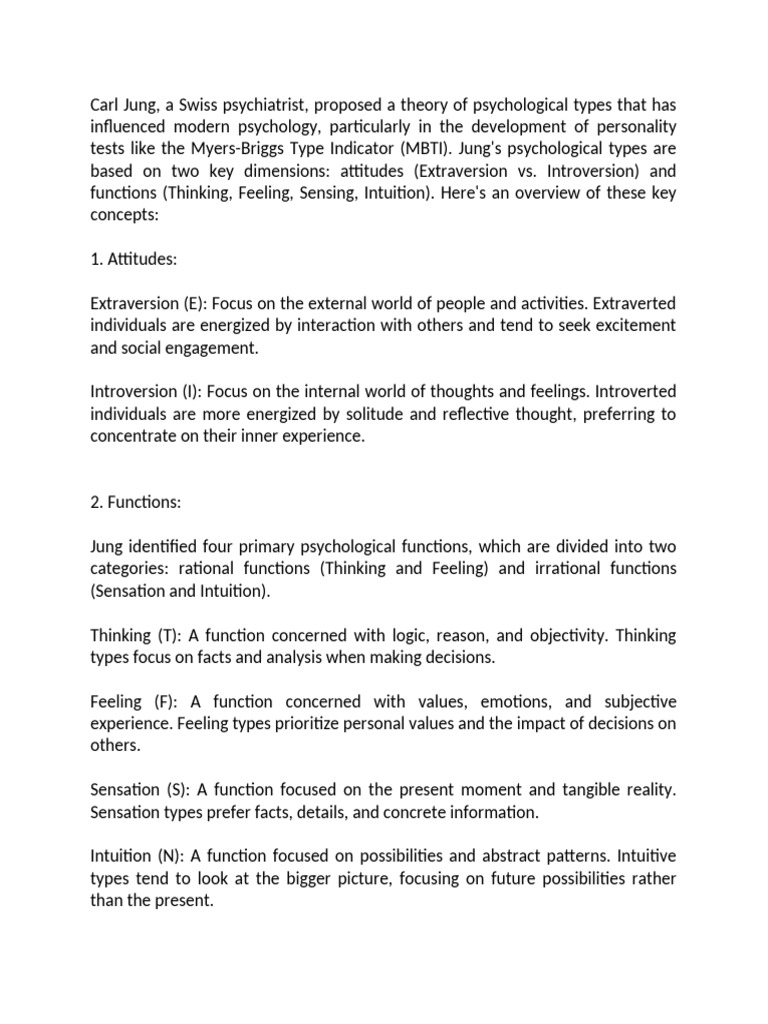 Psychological types | PDF | Extraversion And Introversion | Psychology