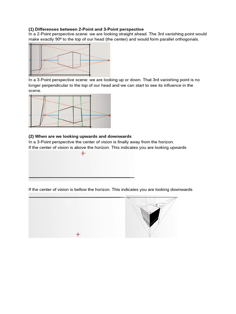 2-Point vs 3-Point Perspective Explained | PDF