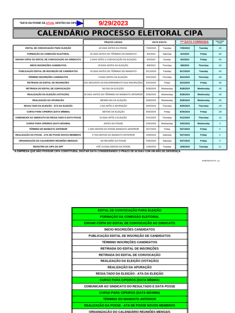 Cronograma Eleitoral CIPA 2024 | PDF | Eleições | Governo