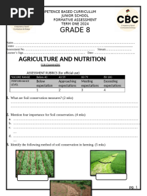 GRADE 8 AGRICULTURE AND NUTRITION QS3