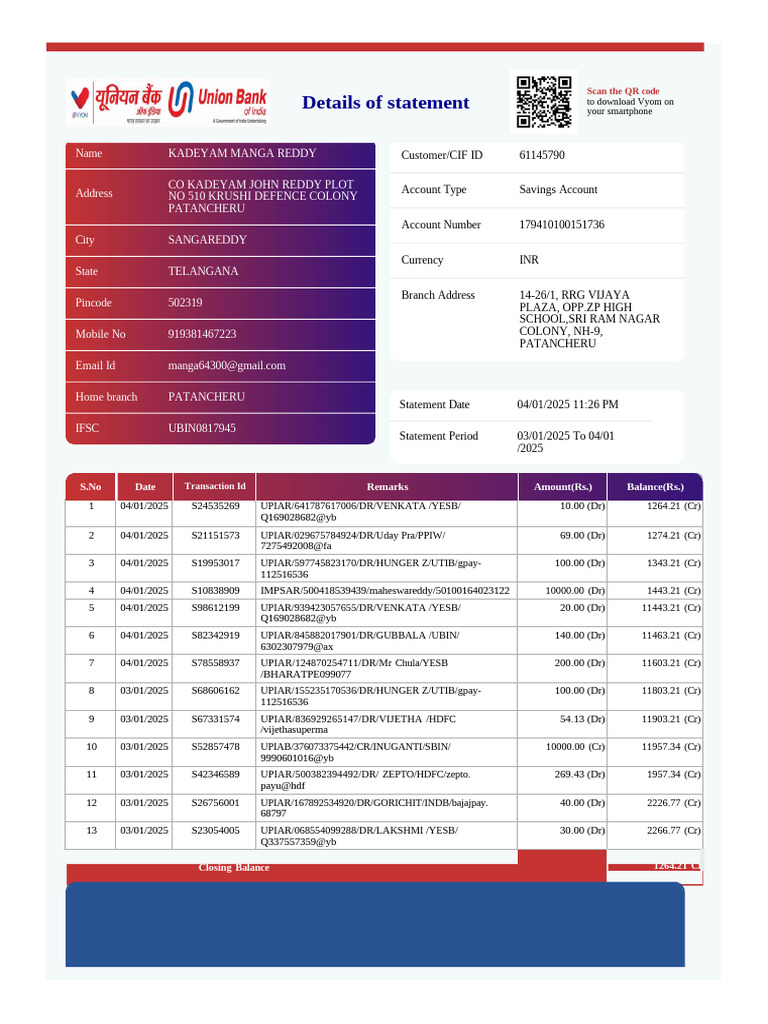 Union Bank Transaction Statement | PDF | E Commerce | Services (Economics)