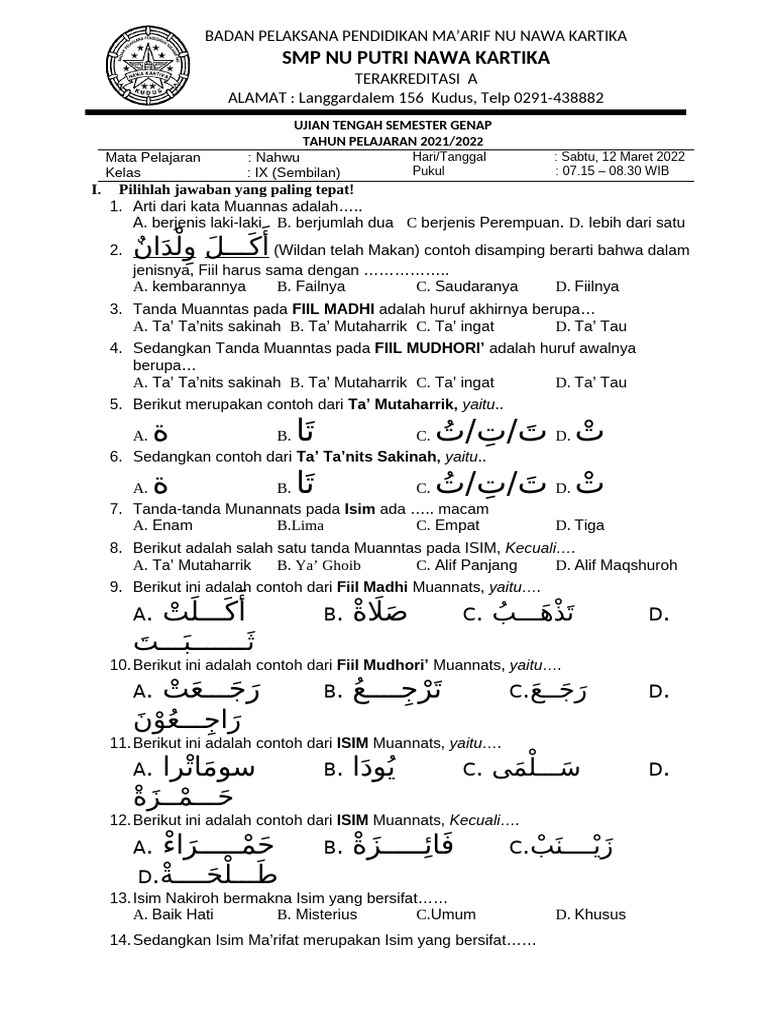 As'ilah Nahwu 9.fix PDF