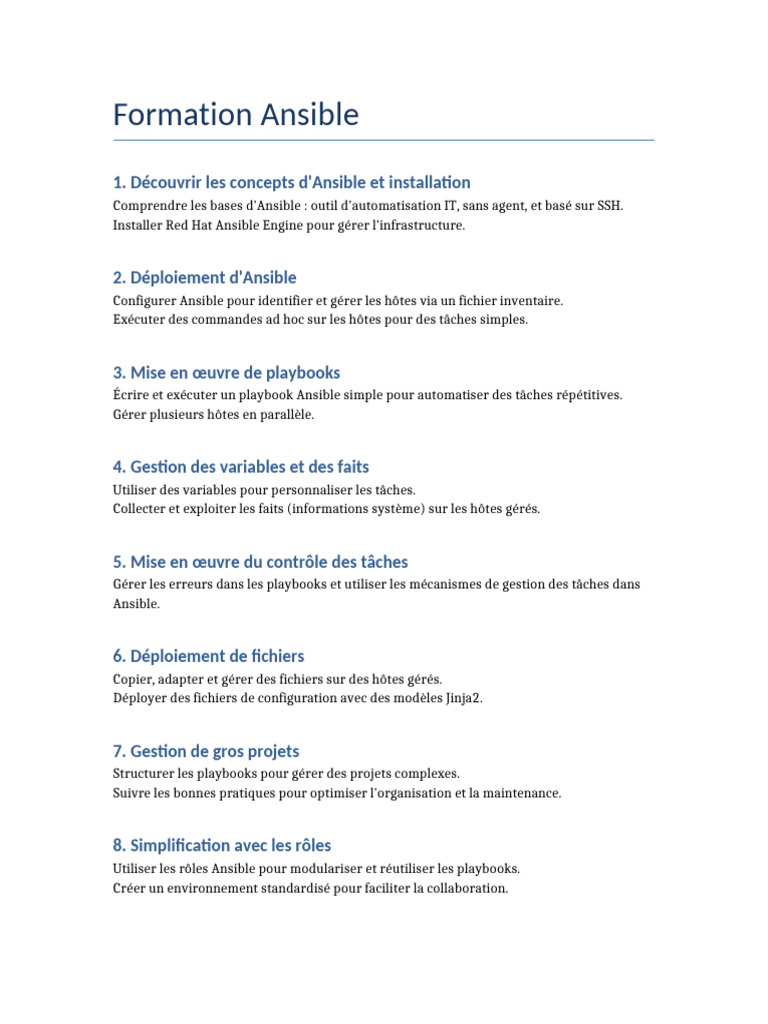 Tutoriel Ansible : Guide Complet PDF | PDF