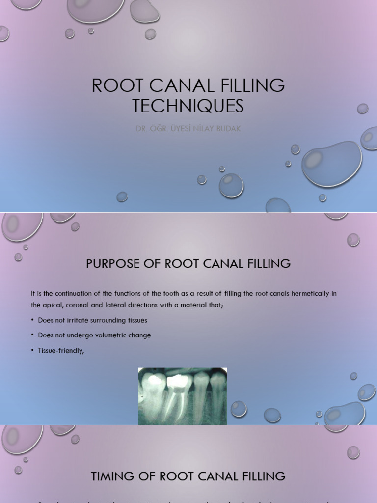 Root Canal Fıllıng Technıques PDF | PDF | Dentistry Branches | Medical ...