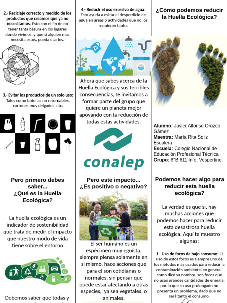 Reduciendo la Huella Ecológica | PDF | Residuos | Ambiente
