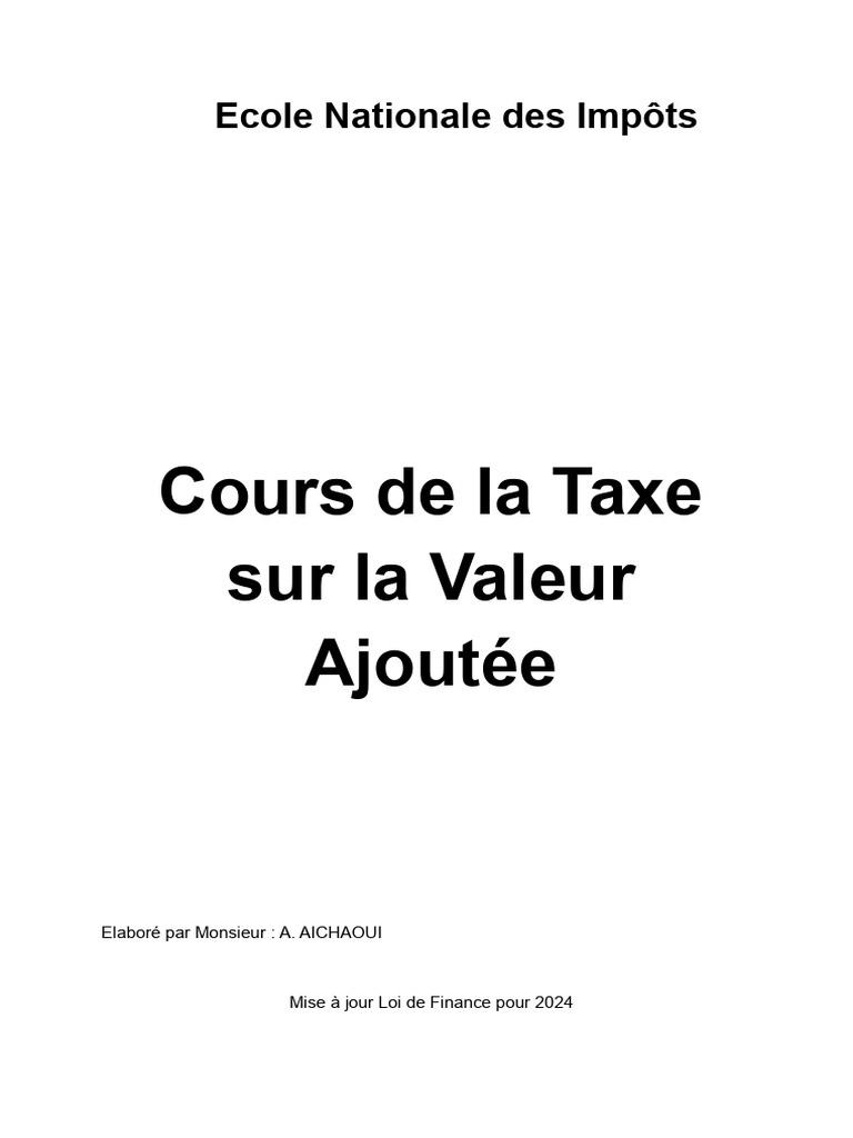 Produits Exonérés de TVA en Algérie 2024 | PDF | Taxe sur la valeur ...