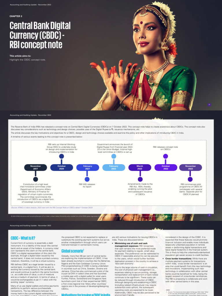 RBI CBDC Concept Note Overview 2022 | PDF | Cash | Reserve Bank Of India