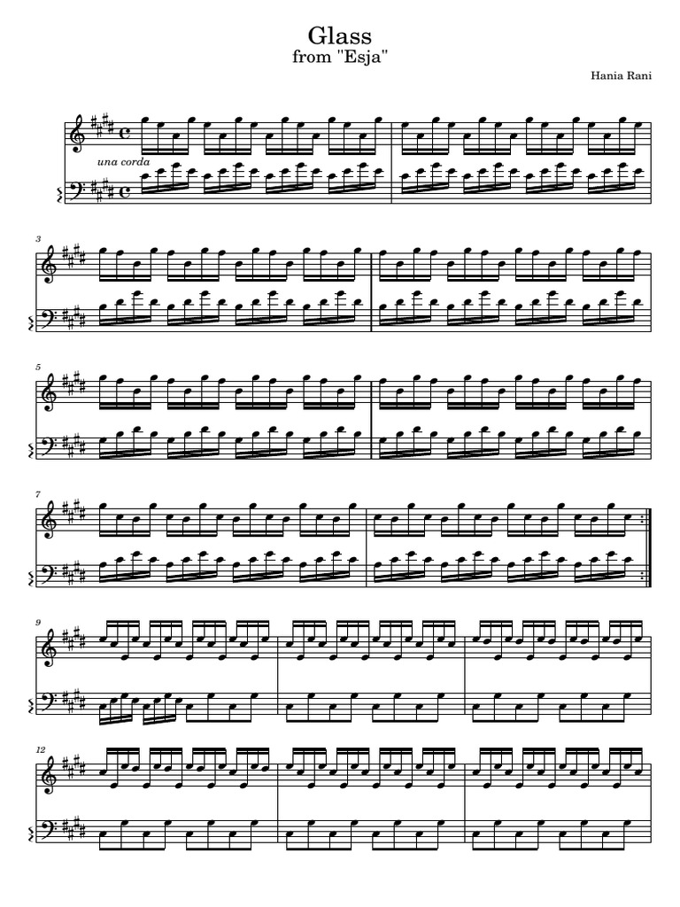 Hania Rani - Glass Sheet Music | PDF