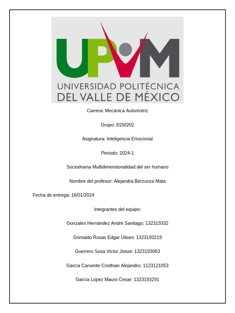 Caracteristicas de La Multidimensionalidad-2 | PDF | Las emociones | Humano