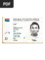South African National ID Card Example | PDF | Identity Document | Privacy