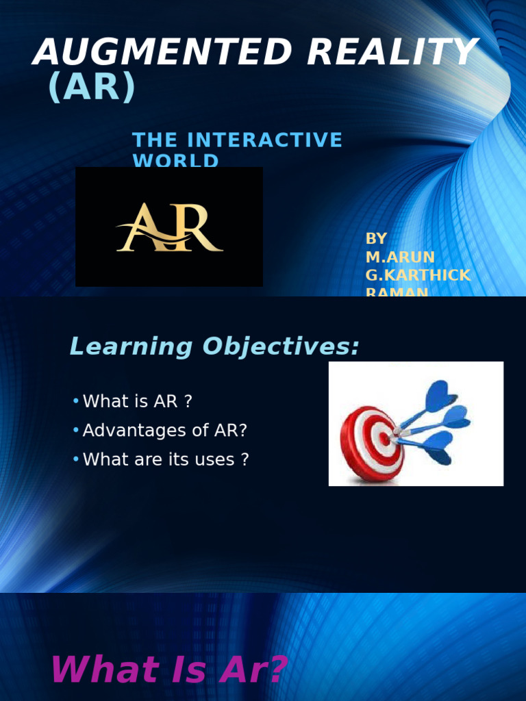 Understanding Augmented Reality (AR) | PDF