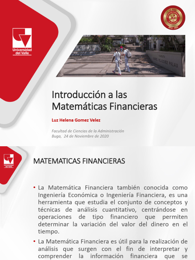 Clase 1 Introduccion A La Matematica Financiera | PDF | Finanzas ...