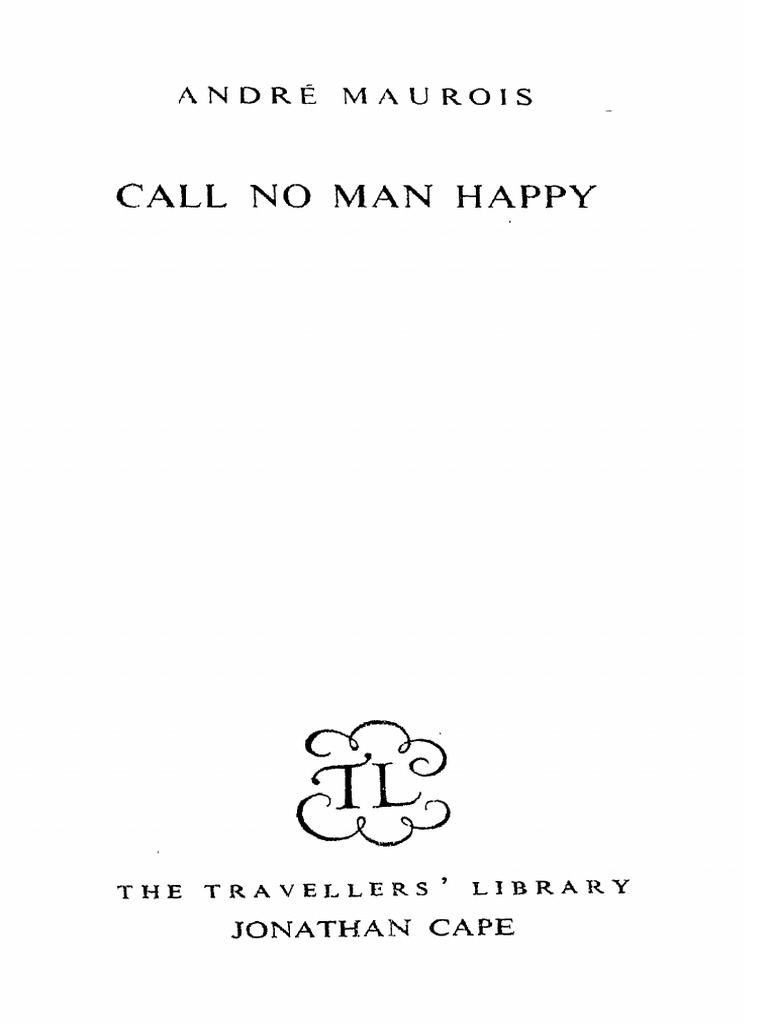 Call No Man Happy | PDF
