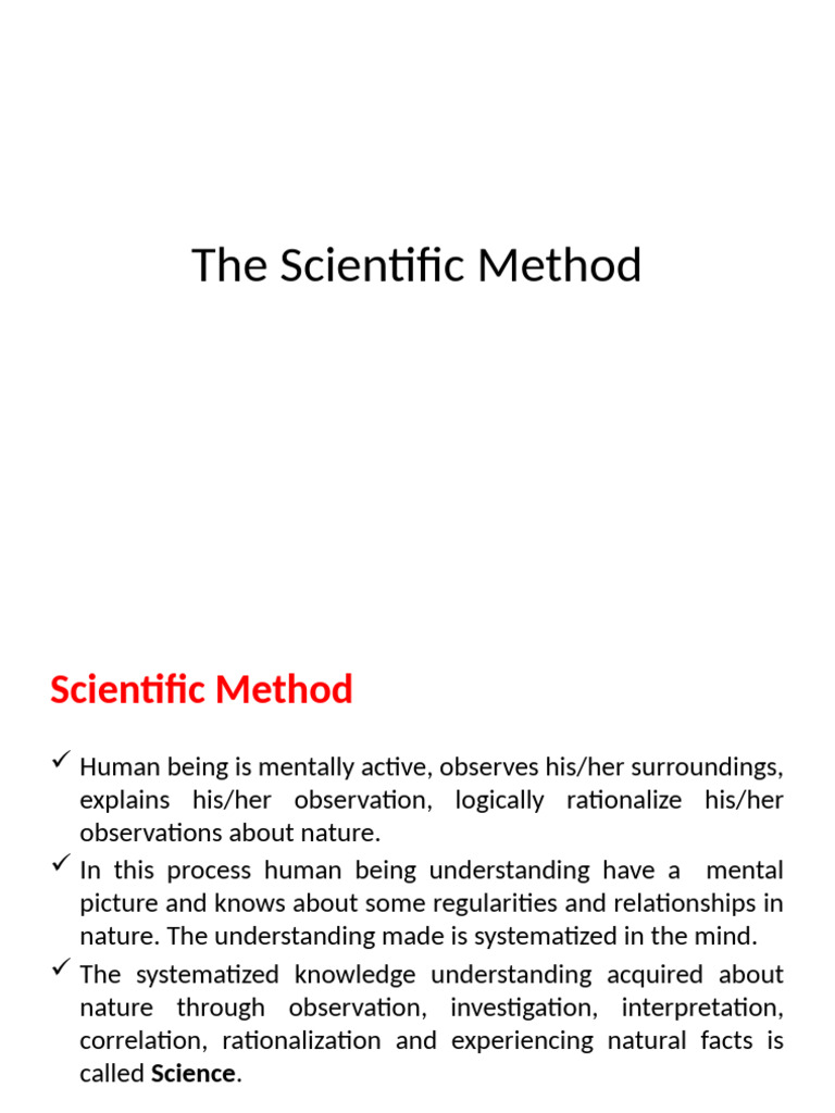 Understanding the Scientific Method | PDF | Scientific Method | Experiment