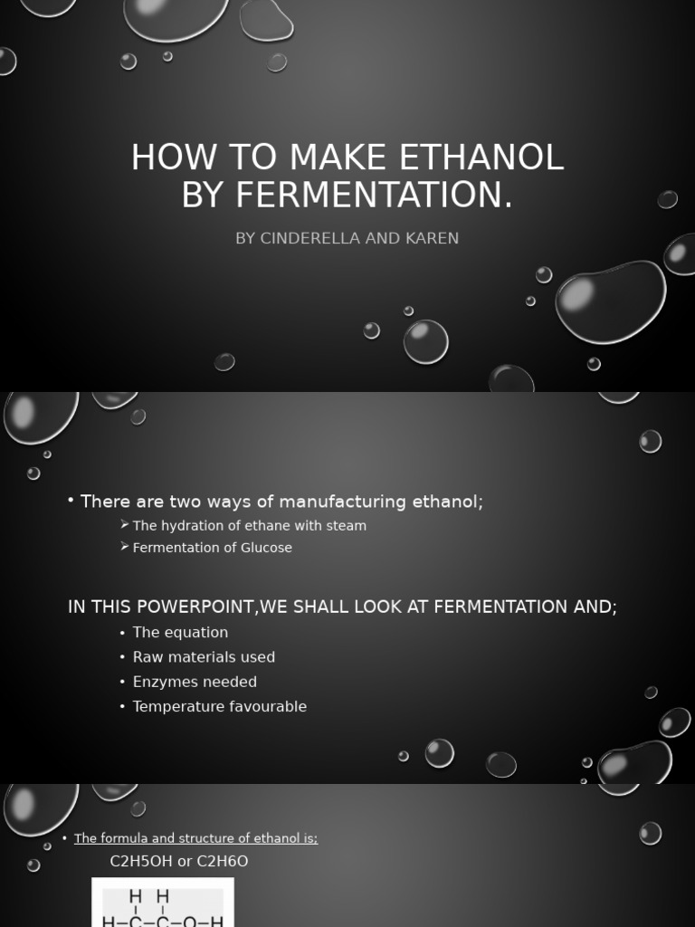 Ethanol Production via Fermentation | PDF | Ethanol | Fermentation