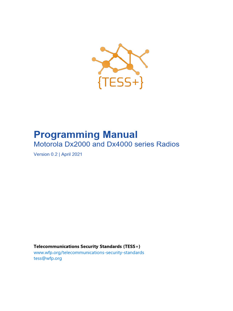 TESS Manual Programming Motorola Dx2000 and Dx4000 Radios | PDF ...