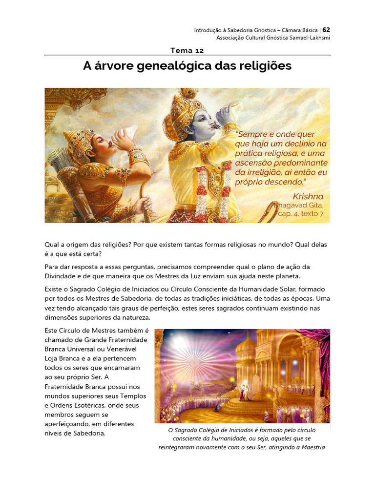 A - Rvore Geneal-Gica Das Religi-Es | PDF | Gnosticismo | Deus