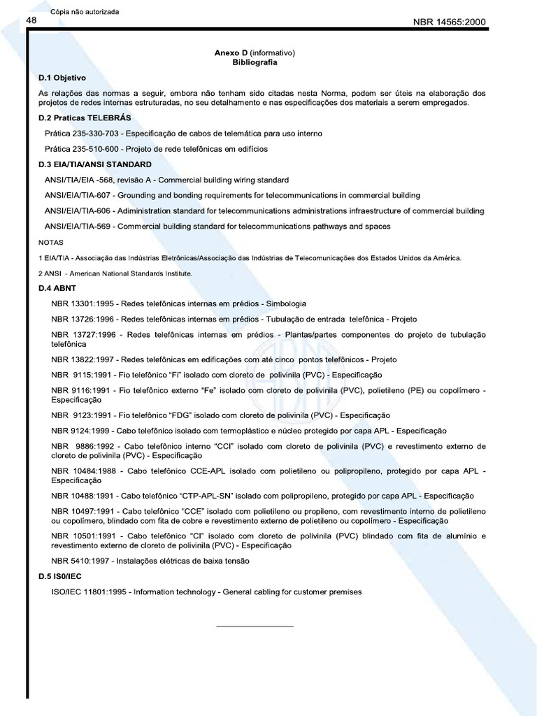 ABNT NBR 14565 - Anexo D | PDF