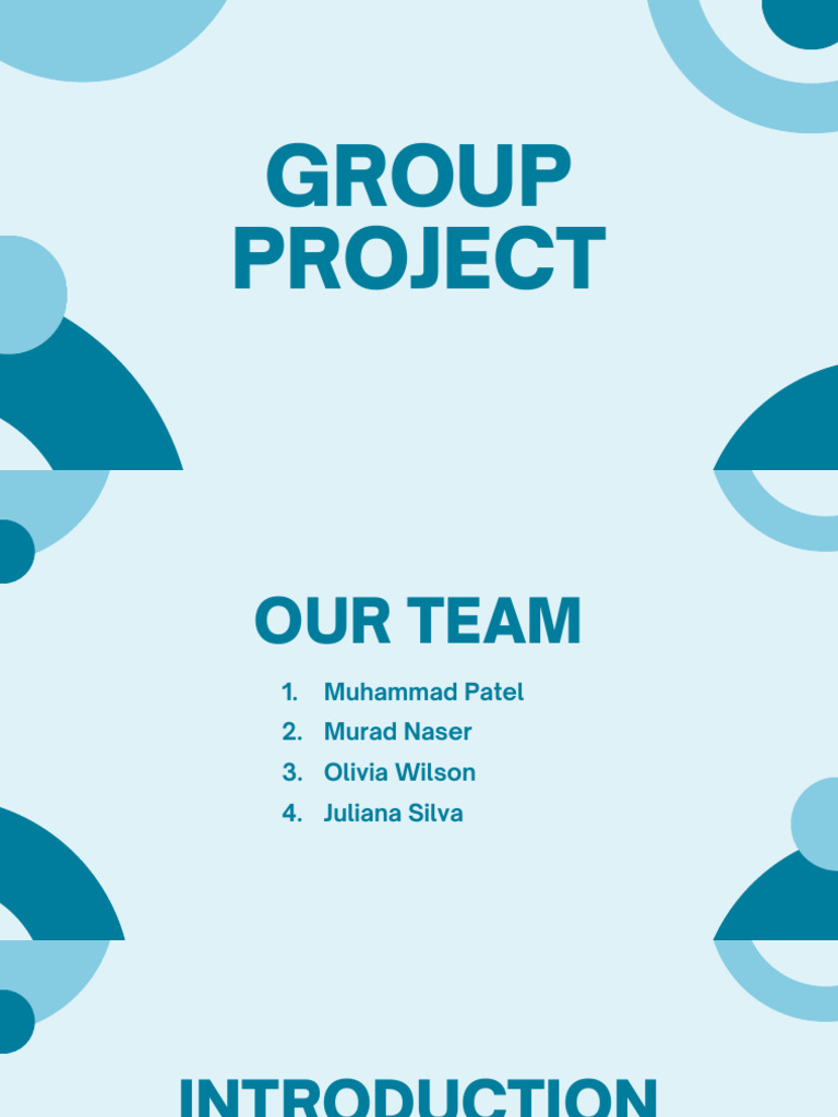 Blue Minimalist Group Project Presentation | PDF