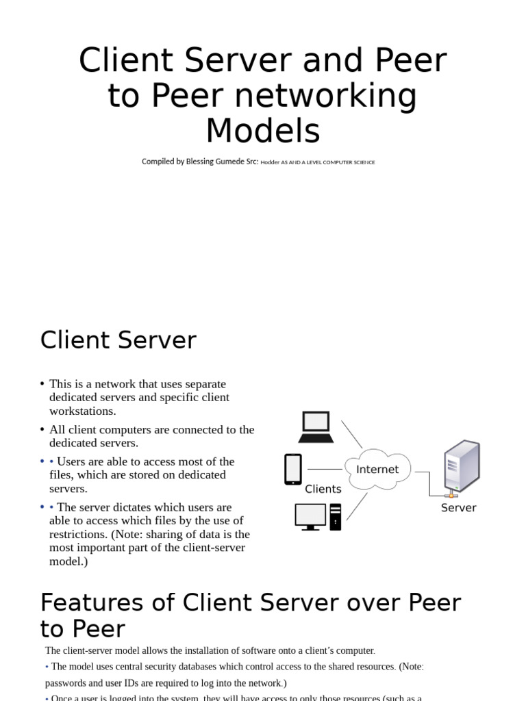 Client and Peer TO PEER servers copy | PDF | Client–Server Model | Peer ...