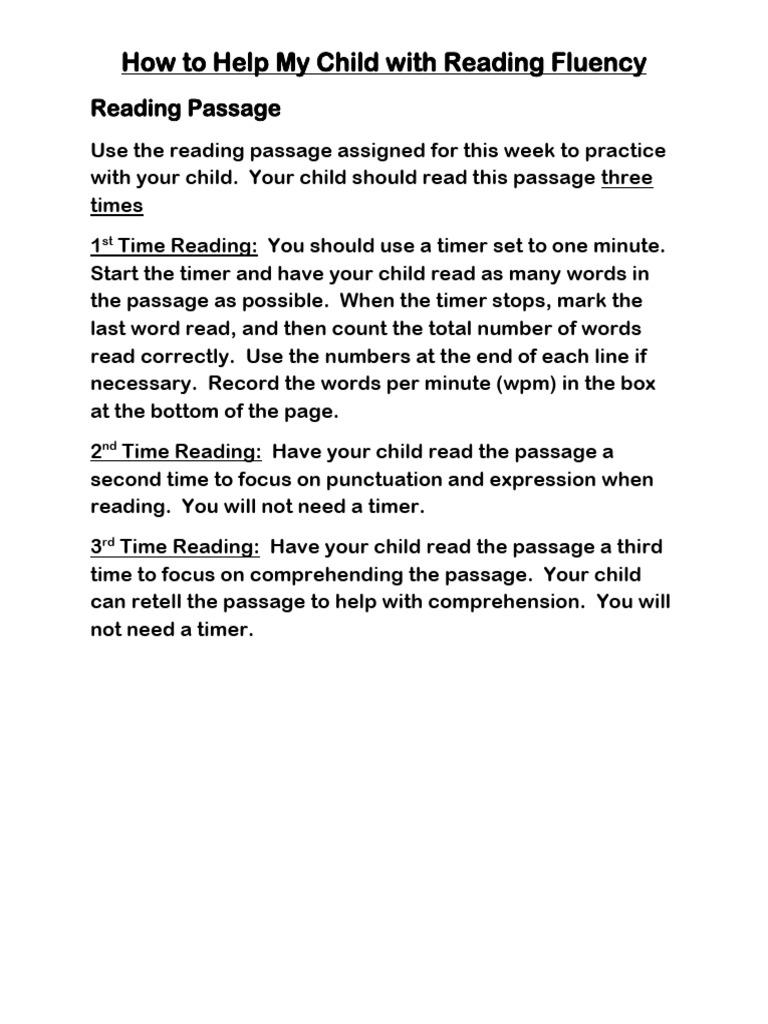 How To Help My Child With Reading Fluency | PDF