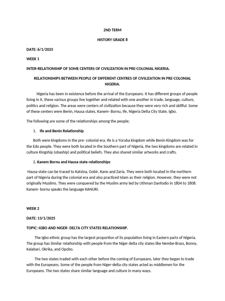 GRADE 8 HISTORY TERM 2 NOTES PDF visual data 2