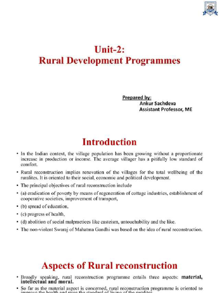 Rular Development | PDF
