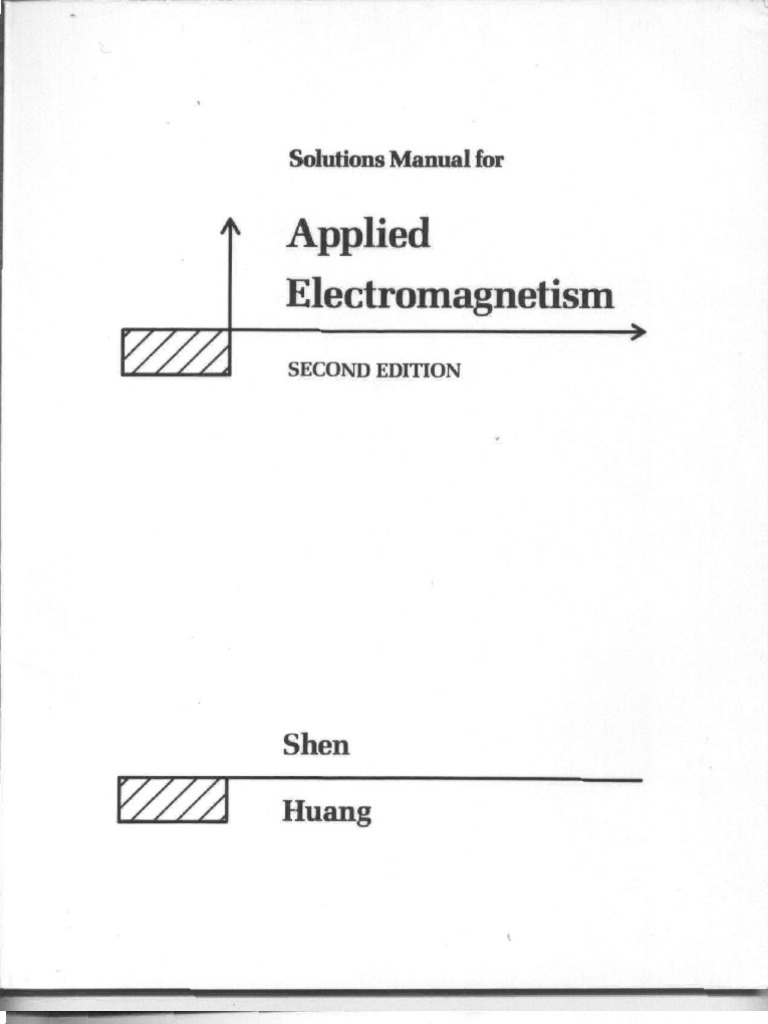 Solutions Manual for Shen and Kong's Applied Electromagnetism | Antenna  (Radio) | Polarization (Waves)