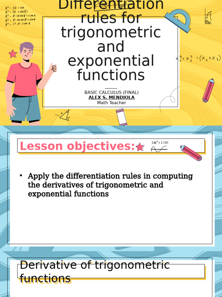 Differentiation+rules+for+trigonometric+and+exponential+functions+(1) | PDF