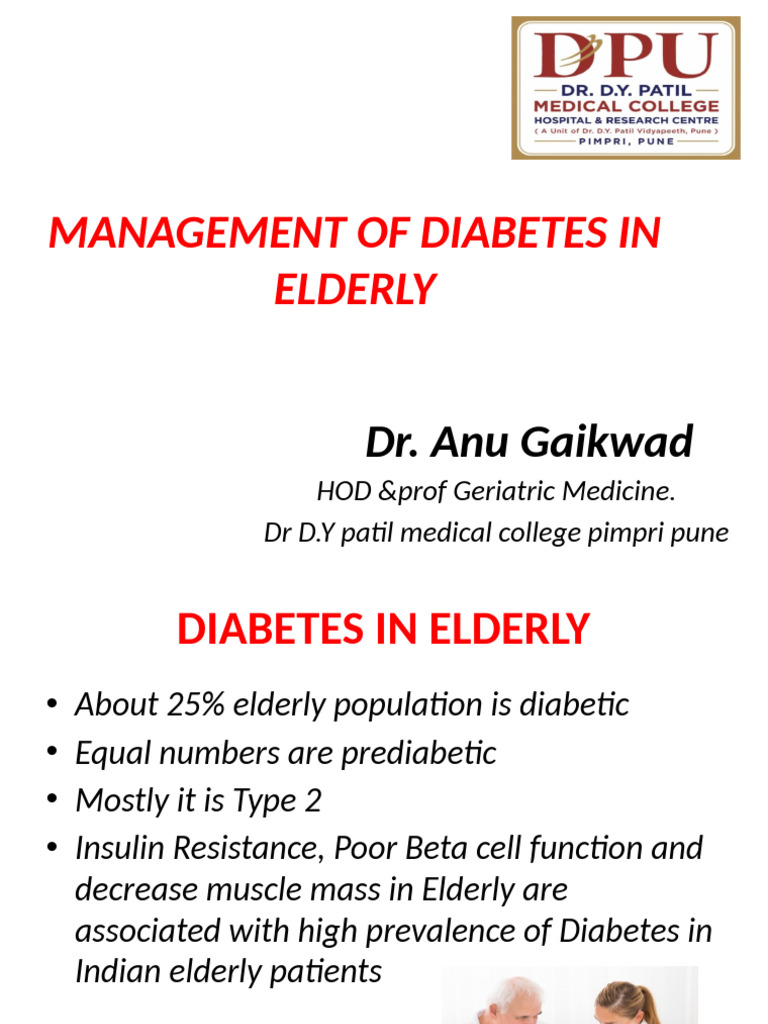 Diabetes Management in Elderly Care | PDF | Diabetes | Diabetes Management