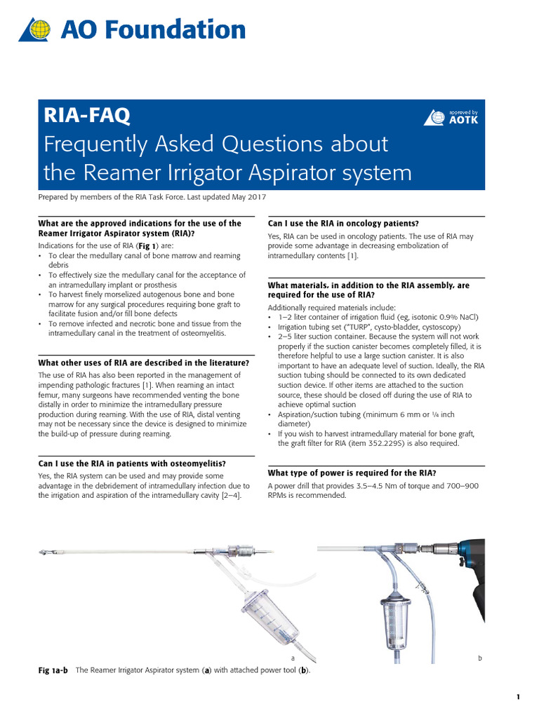 RIA System: Indications and FAQs | PDF | Bone | Clinical Medicine
