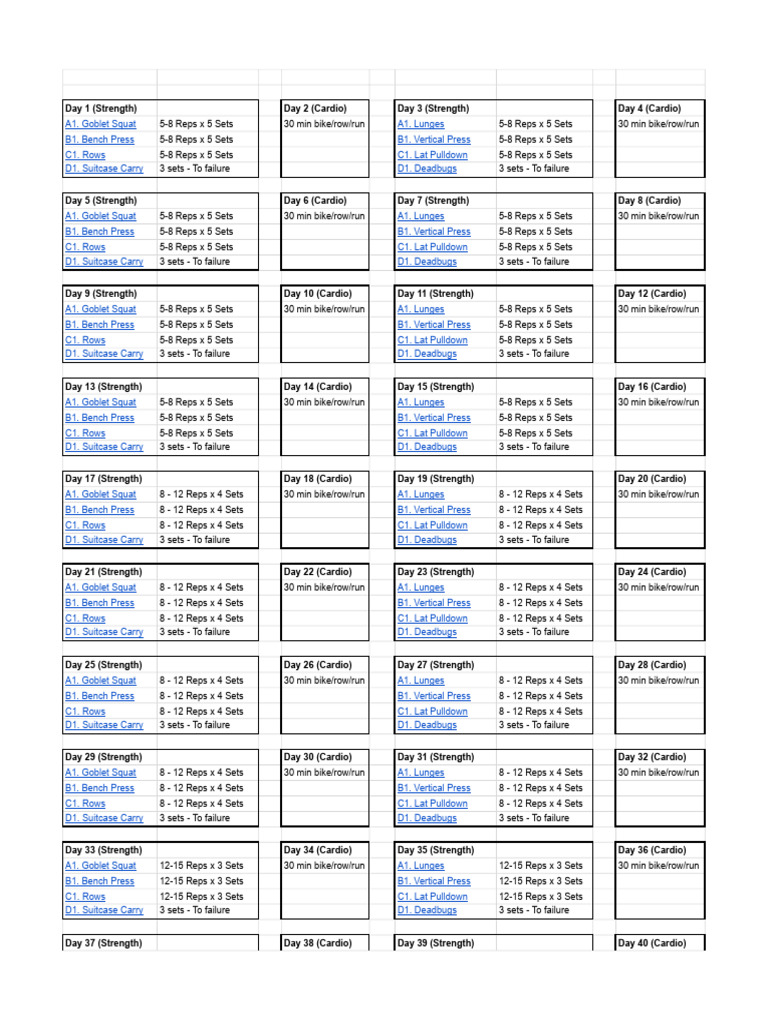 Beginner Strength Training Plan | PDF | Strength Training | Sports Science