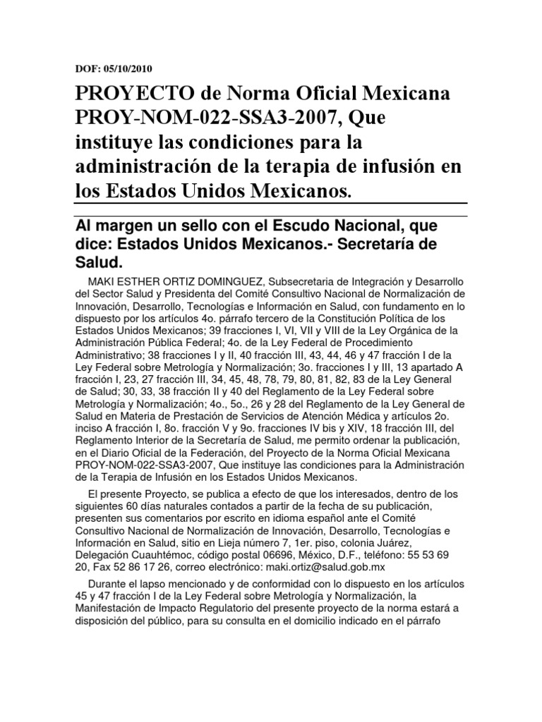 NOM022SSA32007_docx Terapia intravenosa