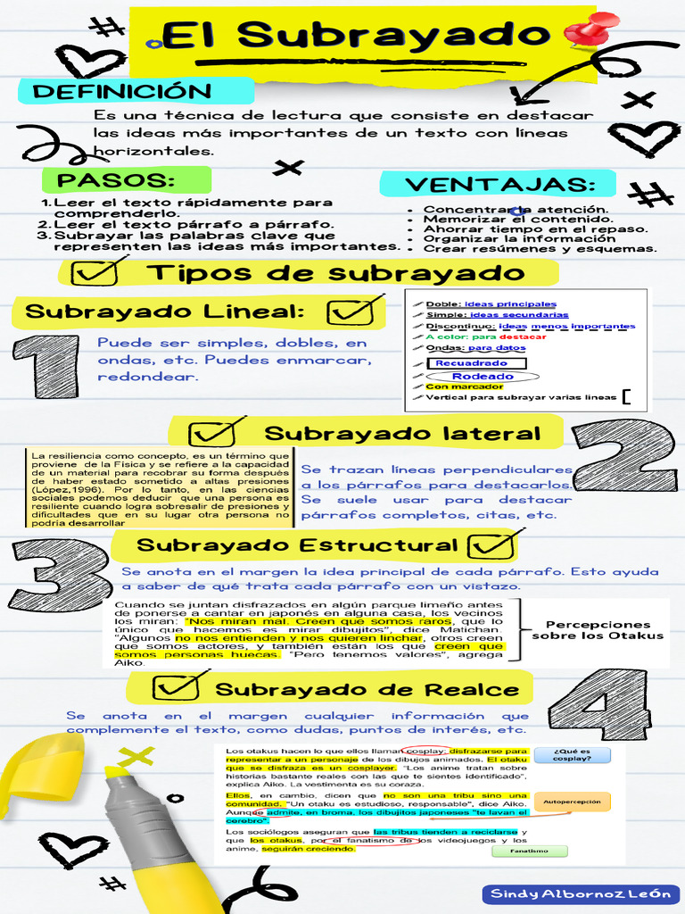 Técnicas y Tipos de Subrayado | PDF
