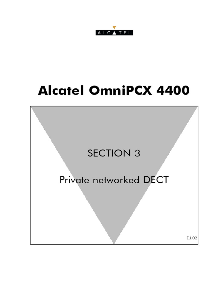 Alcatel OmniPCX 4400 DECT Guide | PDF | Voicemail | Computer Network