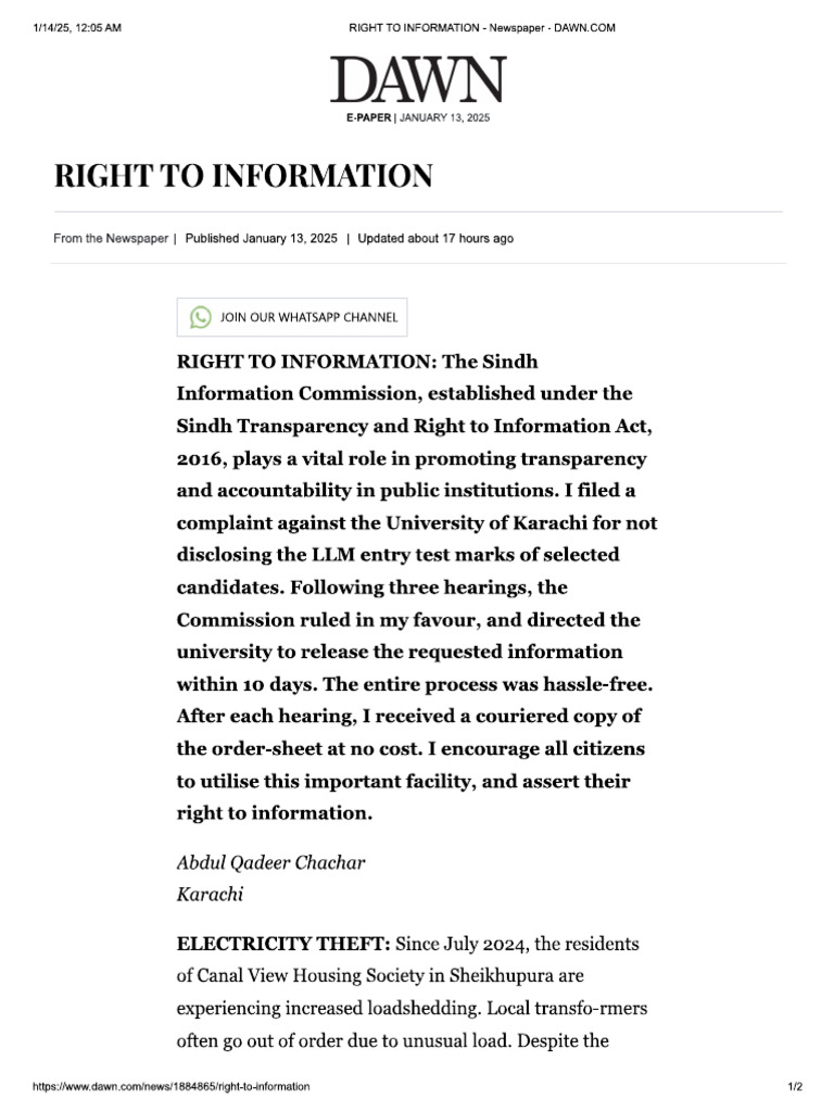 Right to information pdf