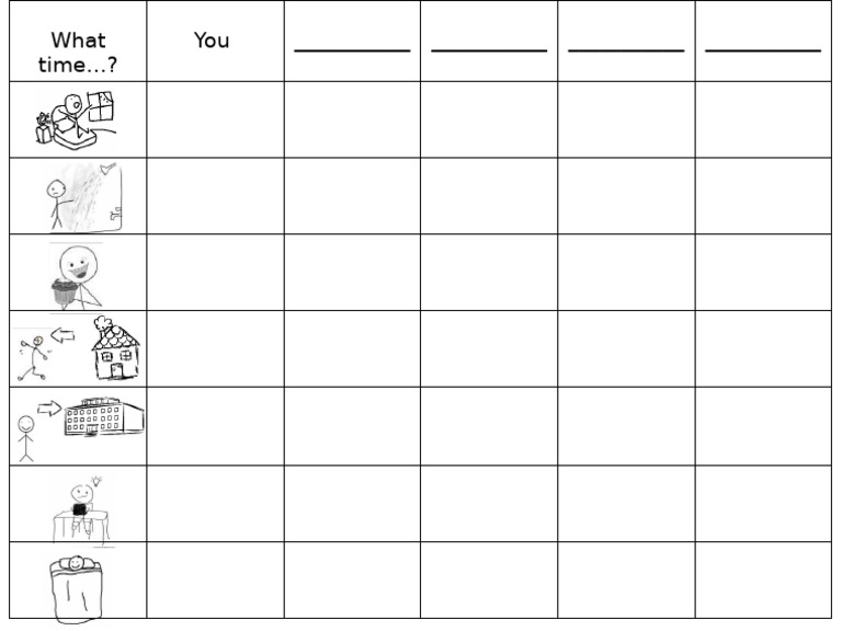 Daily Routine Chart | PDF