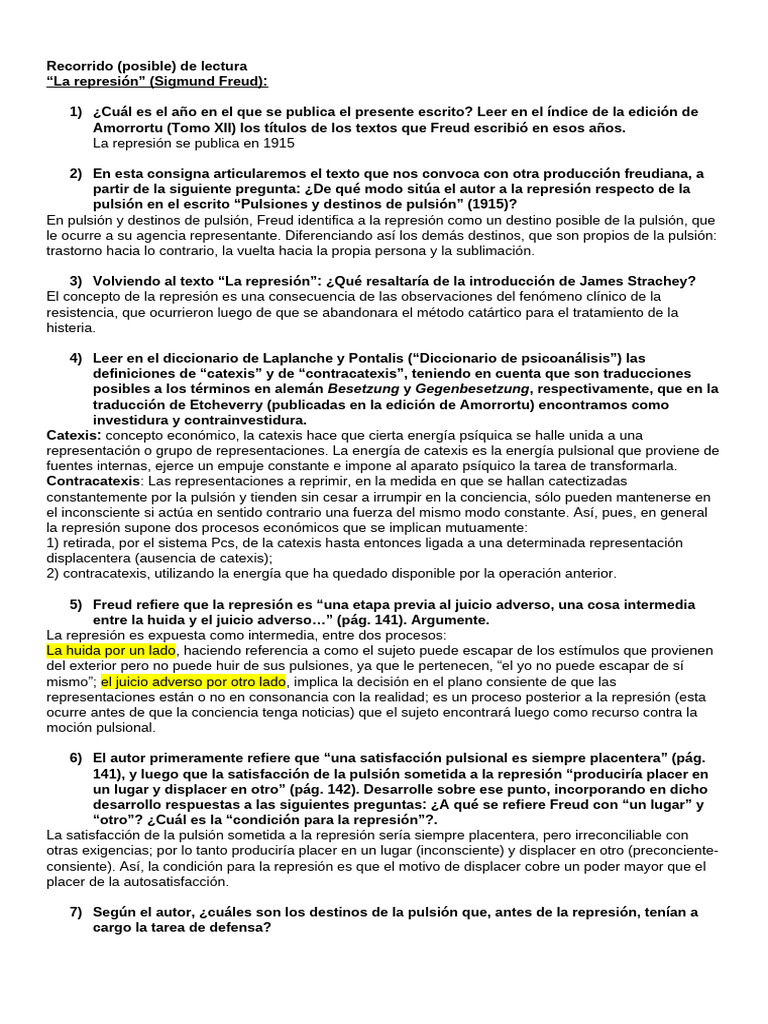 La represión según Freud: conceptos clave | PDF | Carné de identidad ...