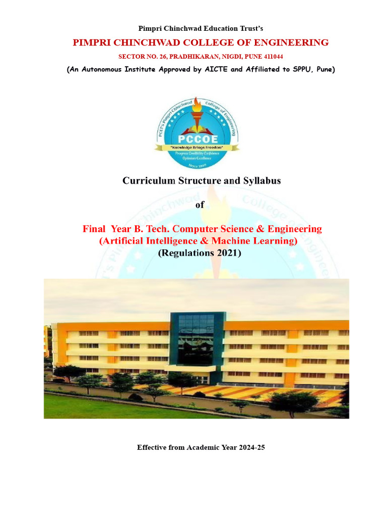 Ug Cse (Ai&Ml) Btech 24 25 | PDF | Artificial Intelligence ...