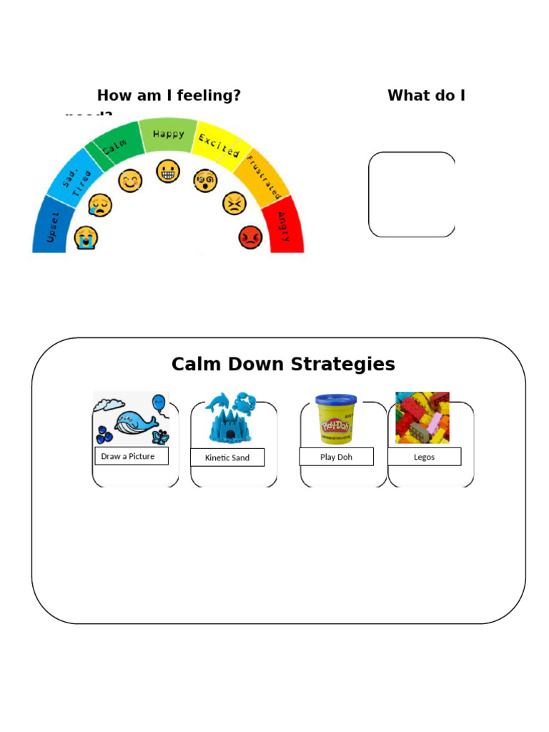 Calm Down Strategies for Emotions | PDF