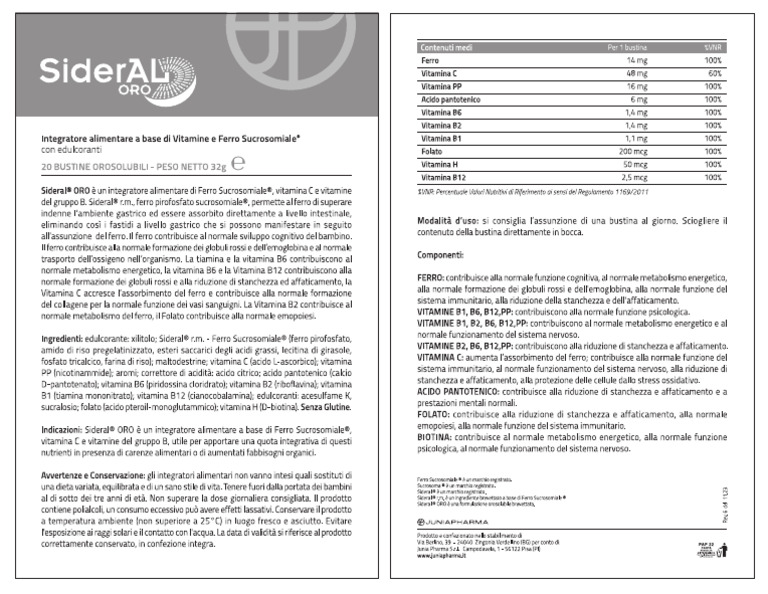 Sideral ORO Foglietto Web ITA | PDF