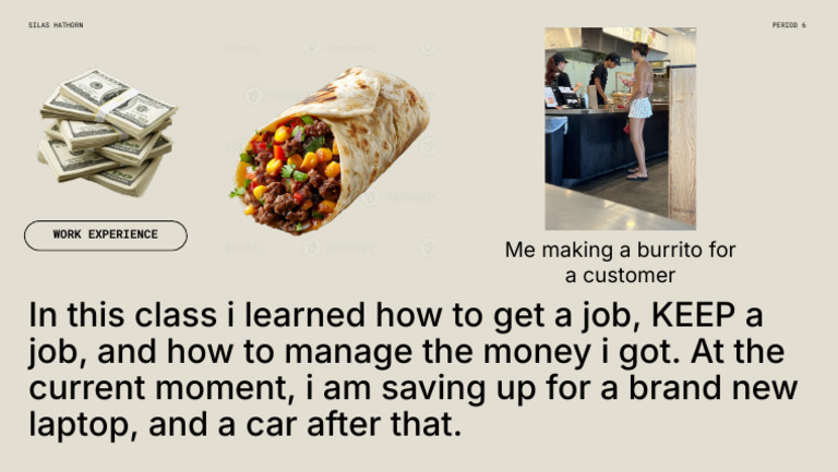 Final Work Experience Reflection | PDF