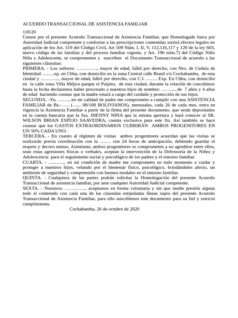 Acuerdo Transaccional | PDF | Justicia | Crimen y violencia