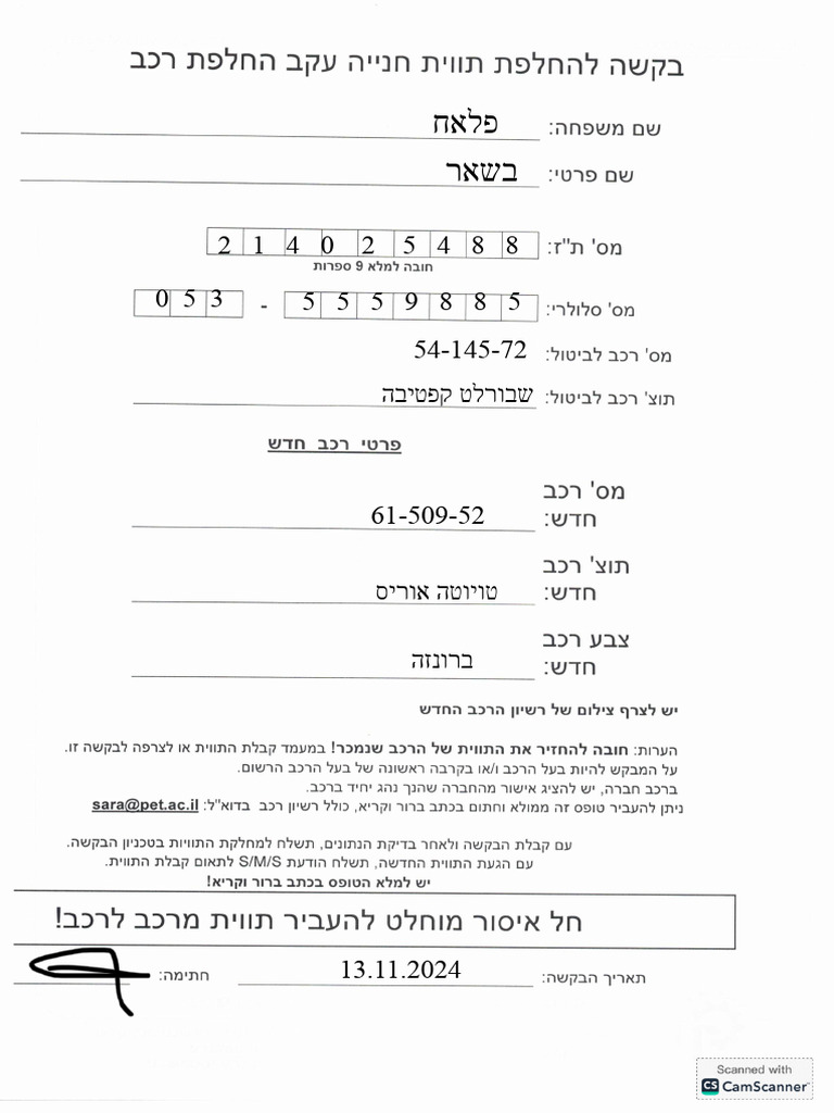 תו חניה חדש | PDF