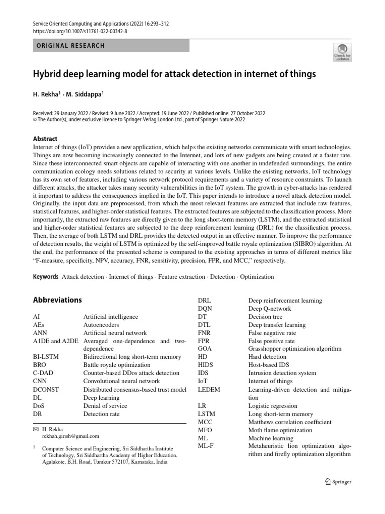 Hybrid Model for IoT Attack Detection | PDF | Internet Of Things ...