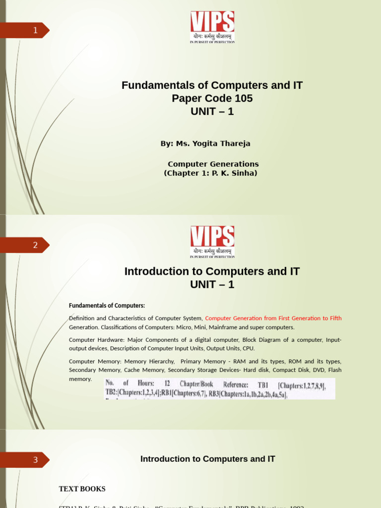 Unit 1.2 Computer Generation | PDF | Integrated Circuit | Computer Data ...
