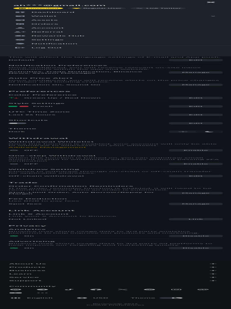 Binance C2C Profile Settings Guide | PDF | Cryptocurrency | Computing